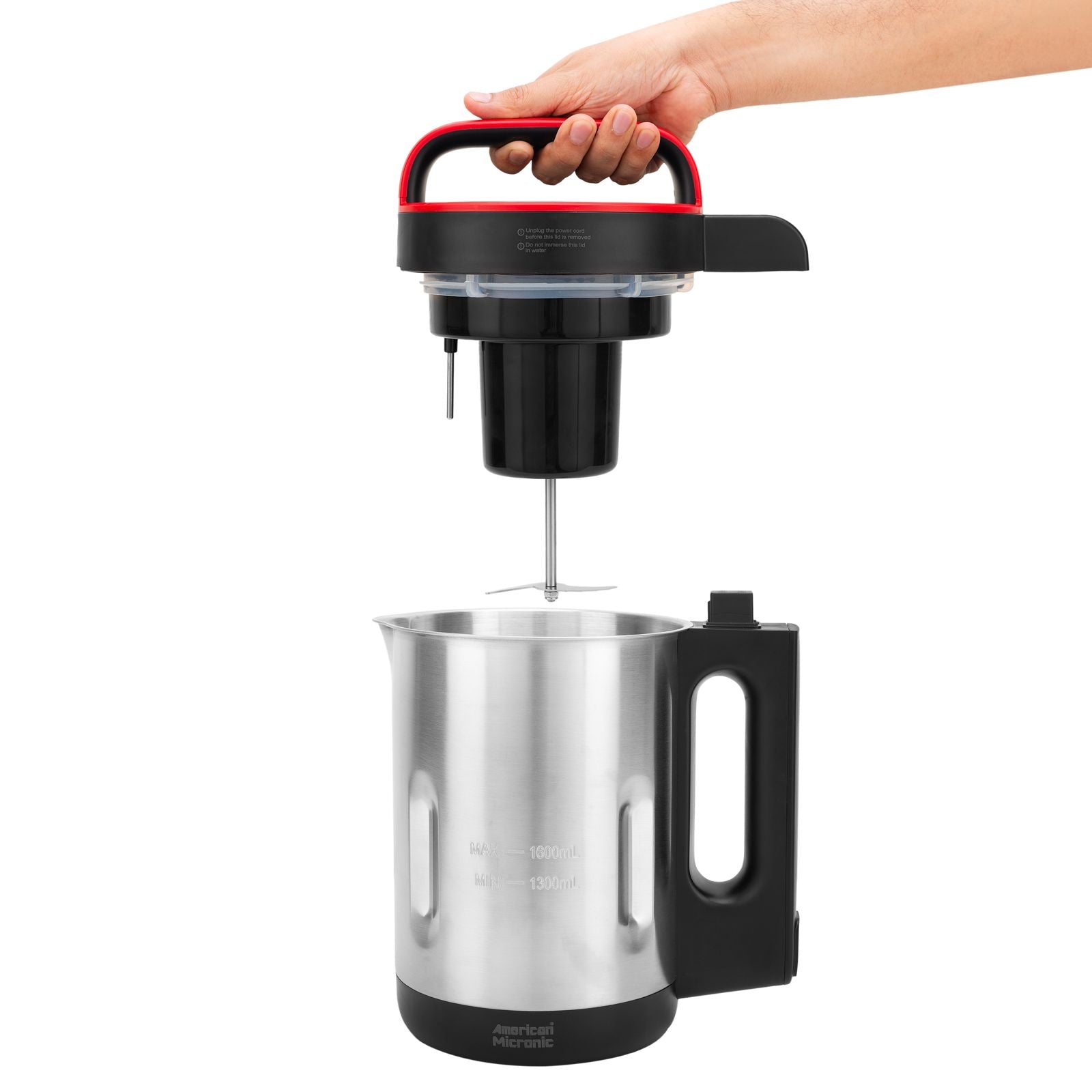 American Micronic Soup Maker with Digital Display, 1.6 Litre, Automatic Blending and Heating