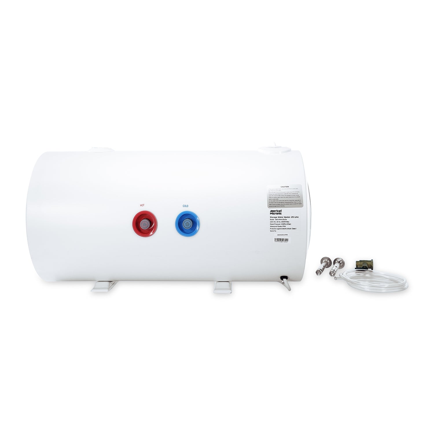 American Micronic's 25L Horizontal Water Heater - BEE 5-Star Efficiency with Titanium Glass Tank