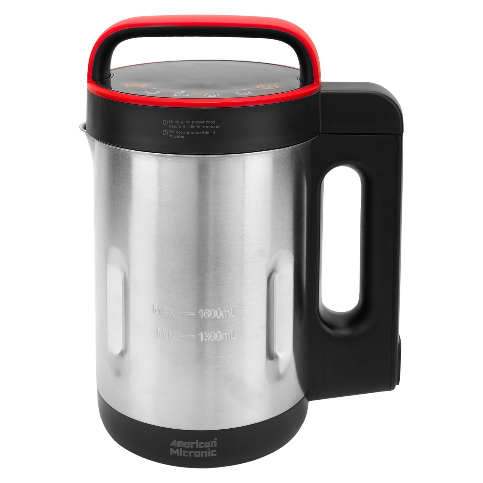American Micronic Soup Maker with Digital Display, 1.6 Litre, Automatic Blending and Heating