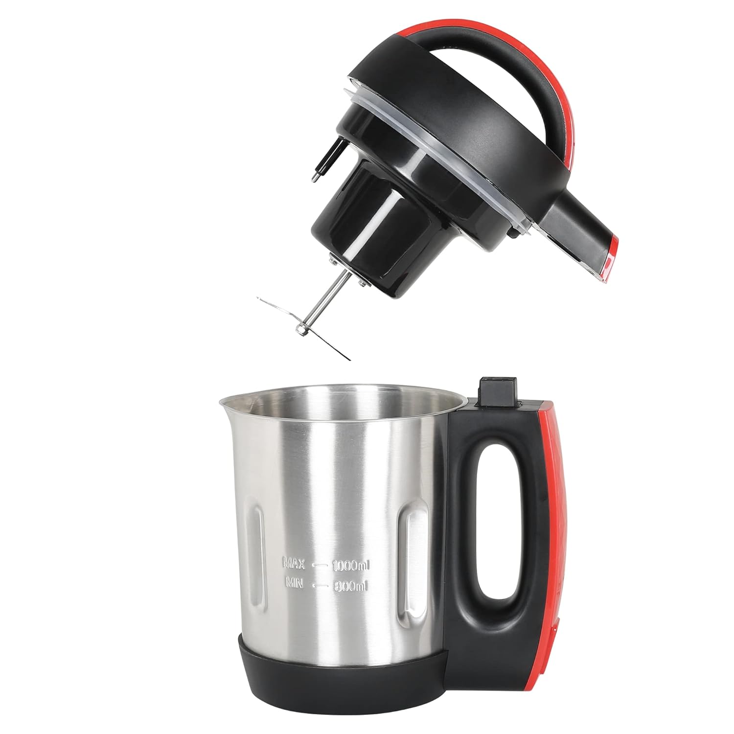 American Micronic 6-in-1 Soup Maker with Digital Display, 1 Litre, Automatic Blending and Heating