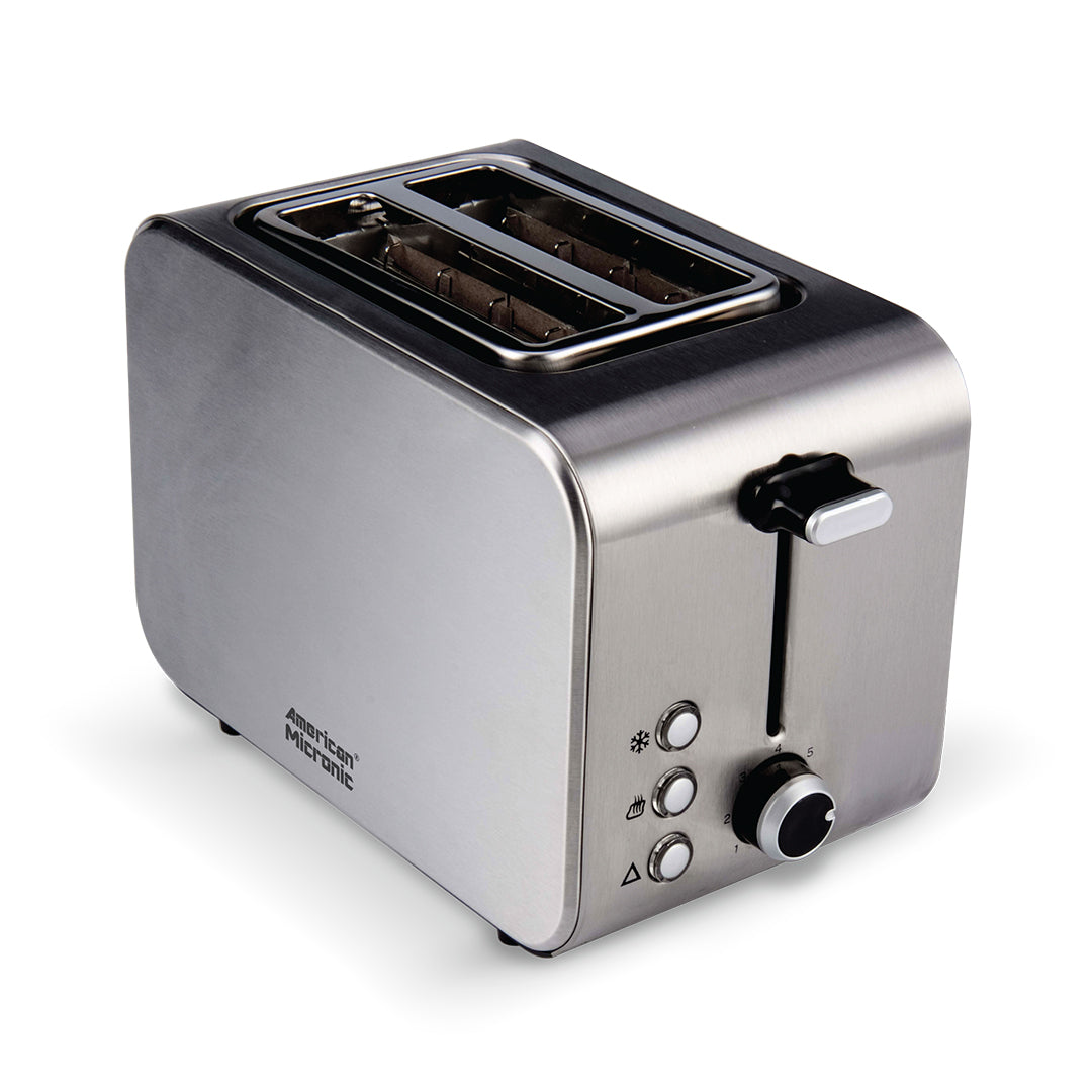 American Micronic 2 Slice Full Stainless Steel Pop up Toaster